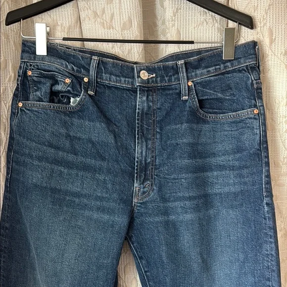 MOTHER Blue Straight Leg Jeans Classic Style - Picture 8 of 16